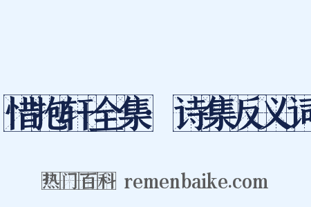 惜抱轩全集·诗集反义词是什么意思的图片